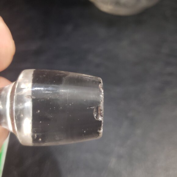 Victorian Hand Blown Decanter With Floral Bouquet And Twisted Rope Handle - Picture 6 of 10